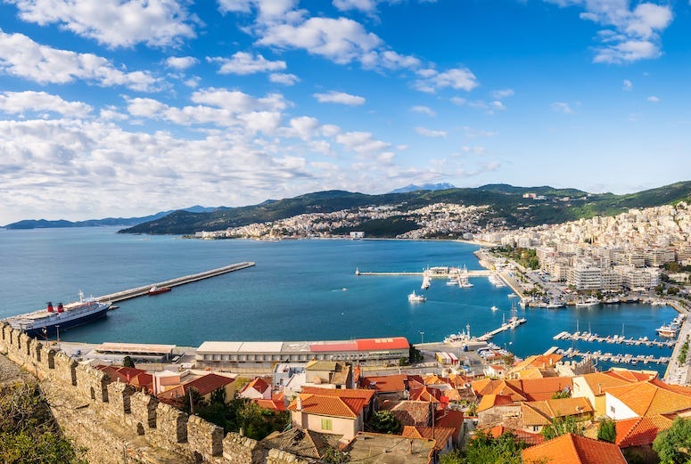 Kavala, Northern Greece, Sea, Water, Cruise, Town