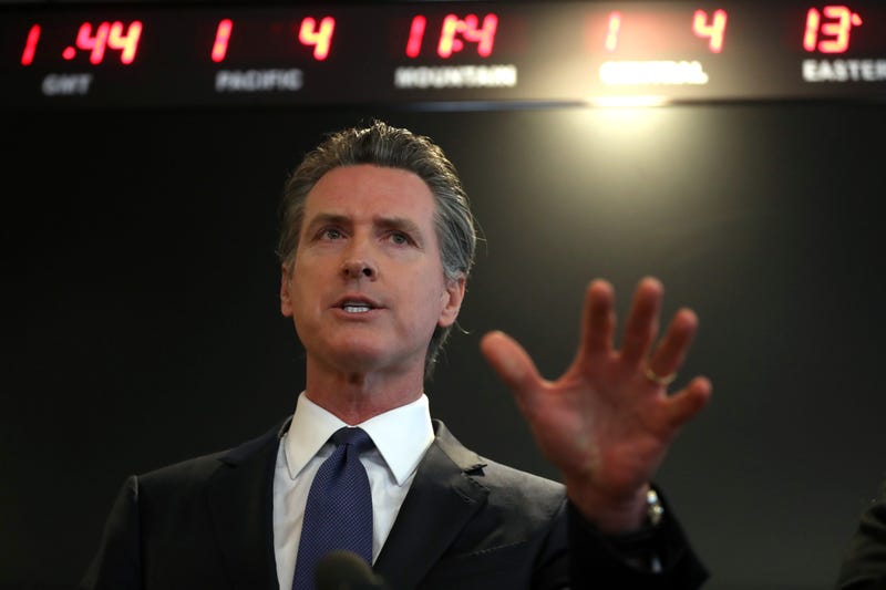 Gov. Gavin Newsom speaks during a news conference at the California Department of Public Health on February 27, 2020 in Sacramento.