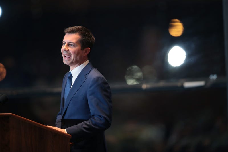 Former South Bend, Indiana Mayor Pete Buttigieg announces he is ending his campaign to be the Democratic nominee for president during a speech at the Century Center on March 01, 2020 in South Bend, Indiana.