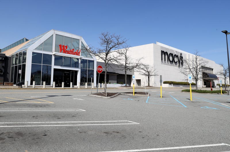 A view of the empty parking lot as the Westfield Garden State Plaza along with all New Jersey malls, is closed on March 18, 2020 in Paramus, New Jersey.