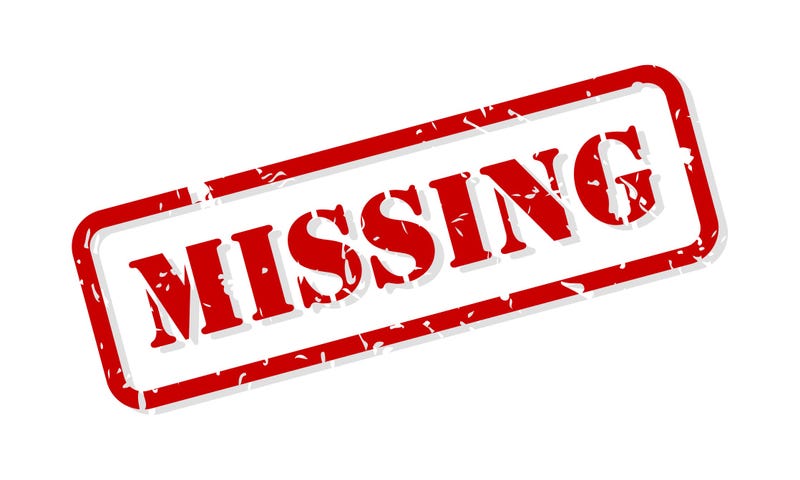 Missing red rubber stamp vector