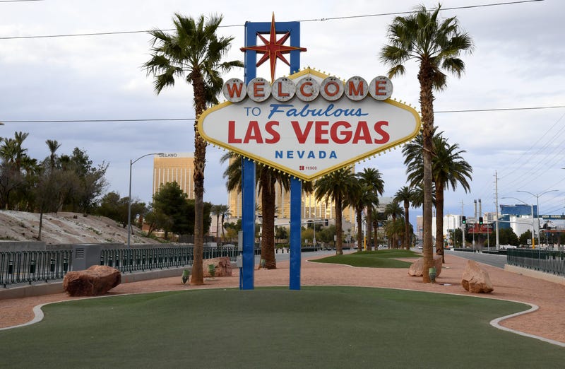An Empty "Welcome To Las Vegas: sign