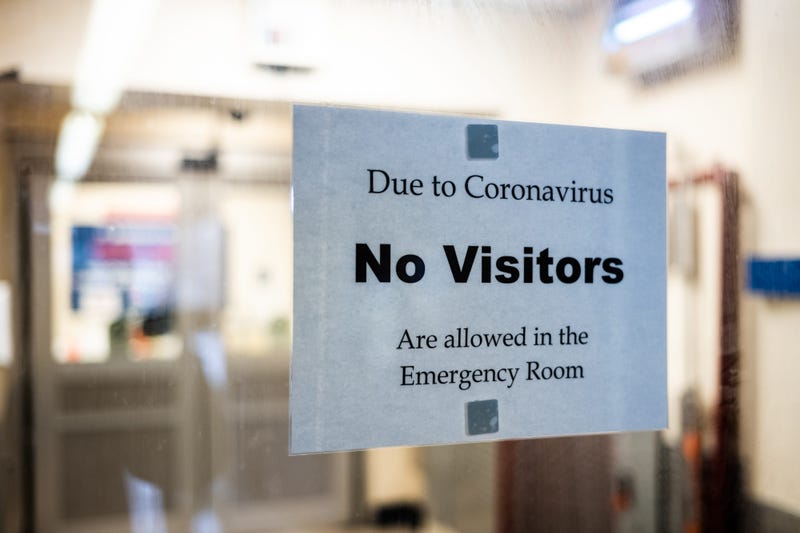 No visitors sign