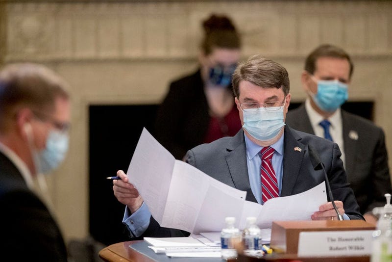 Veterans Affairs Secretary Robert Wilkie attends a House Appropriations Subcommittee on Military Construction, Veterans Affairs, and Related Agencies hearing on Capitol Hill about the Department of Veterans Affairs response to COVID-19 on May 28, 2020.