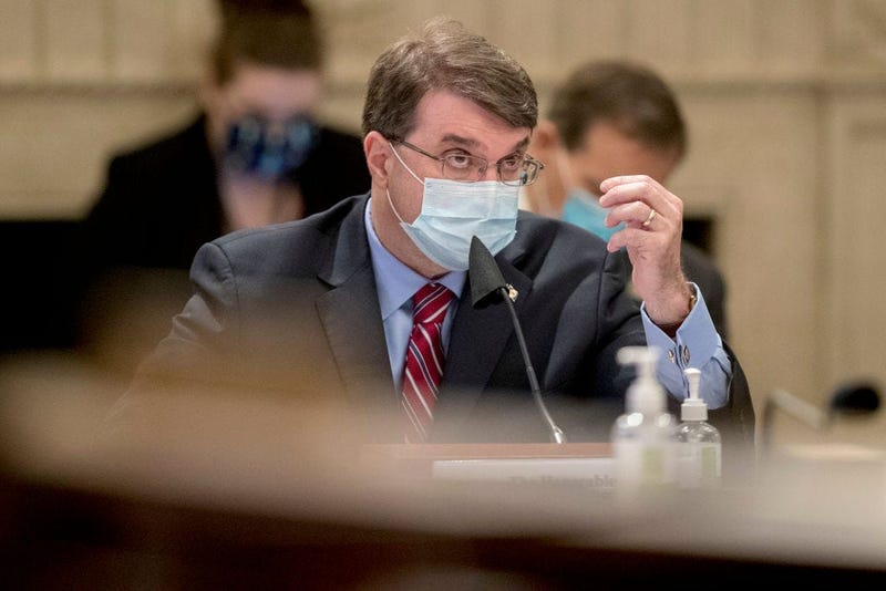 Veterans Affairs Secretary Robert Wilkie speaks during a House Appropriations Subcommittee on Military Construction, Veterans Affairs, and Related Agencies hearing on Capitol Hill about the Department of Veterans Affairs response to COVID-19 on May 28.
