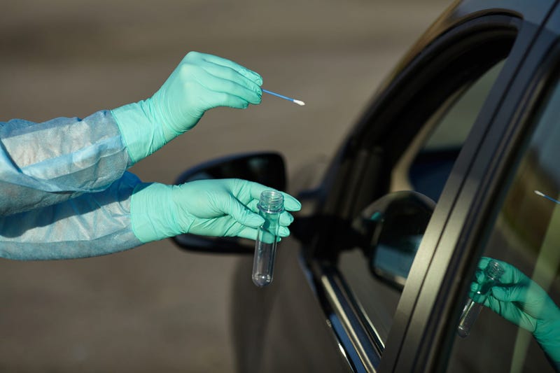 Drive through coronavirus COVID-19 testing