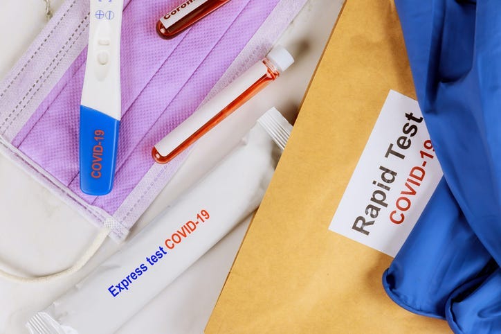 Coronavirus pandemic rapid test for COVID-19