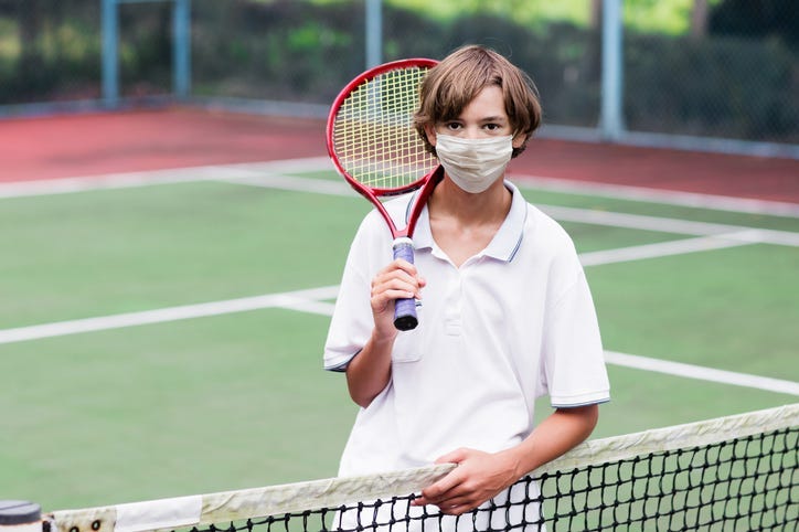 High School Kid Wearing Mask