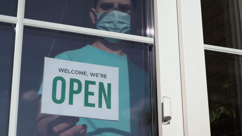 Business open sign