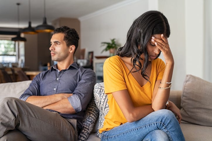 Couple arguing
