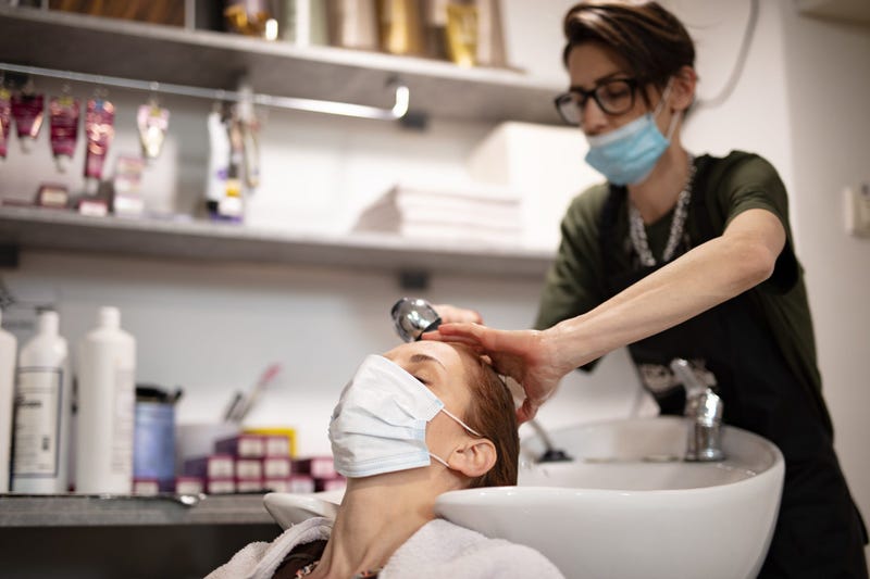 Hair Salon with Masks (GETTY)