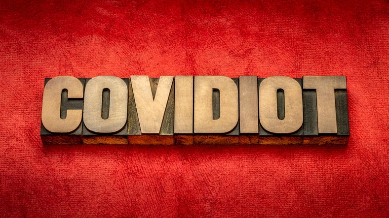 COVIDIOT sign