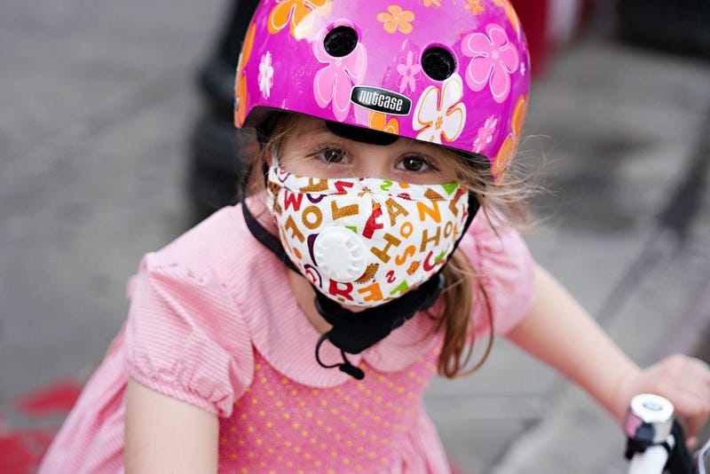 NYC coronavirus - child in mask