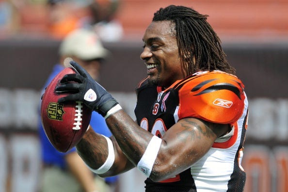 Cedric Benson #32 of the Cincinnati Bengals warms up prior to the season opener against the Cleveland Browns at Cleveland Browns Stadium on September 11, 2011 in Cleveland, Ohio.