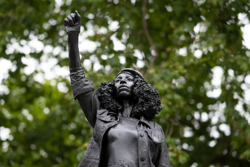 A new sculpture, by local artist Marc Quinn, of Black Lives Matter protestor (GETTY)