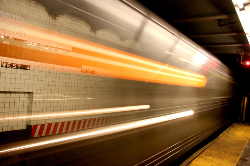 Blurred Subway Train