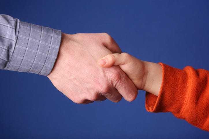 Father-Son Handshake