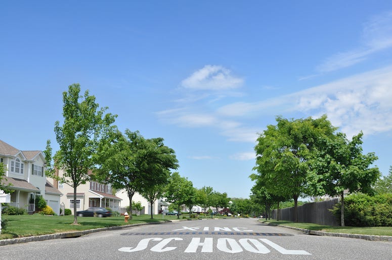 School Crossing, School, Road, Street