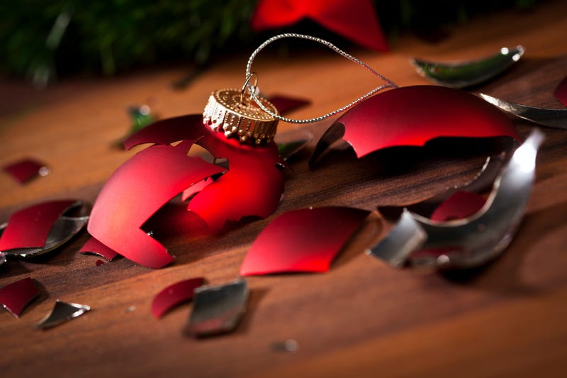 Broken Christmas tree ornament.