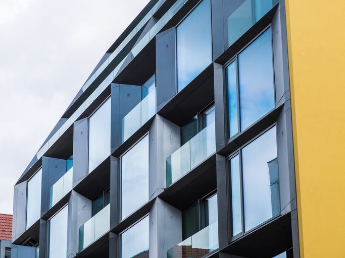 An apartment building.