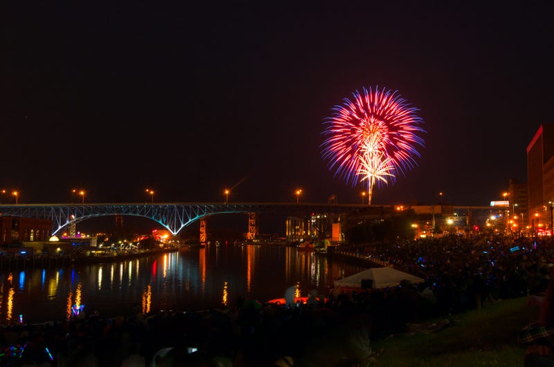 Lake Erie and Cuyahoga River fireworks