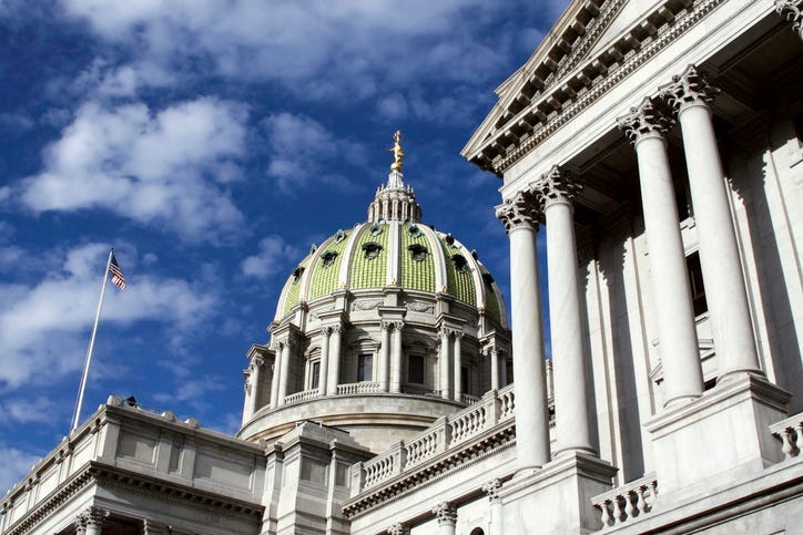 Pennsylvania Capitol Building in Harrisburg.