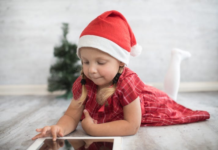 Child using tablet