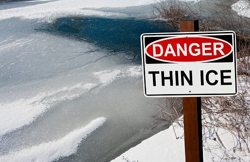Danger thin ice