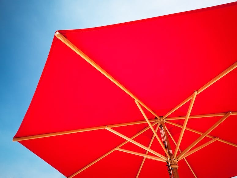 Red Umbrella, Blue Sky