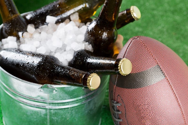 football and beer