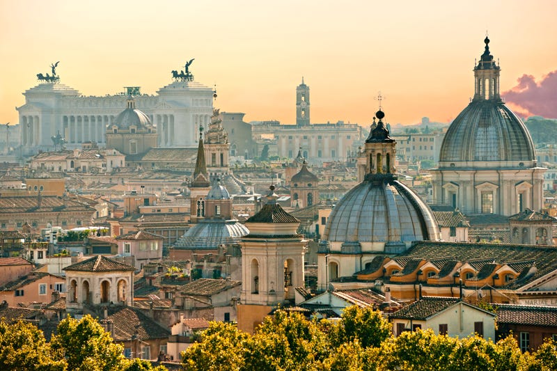 View of Rome, Italy, from the Castel Sant'Angelo