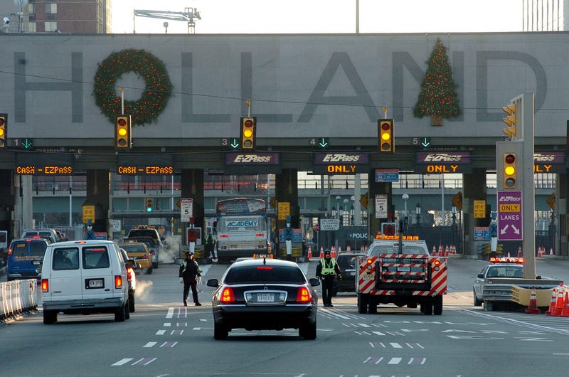 Holland Tunnel Christmas decorations
