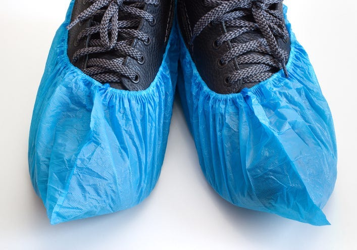 Plastic shoe covers