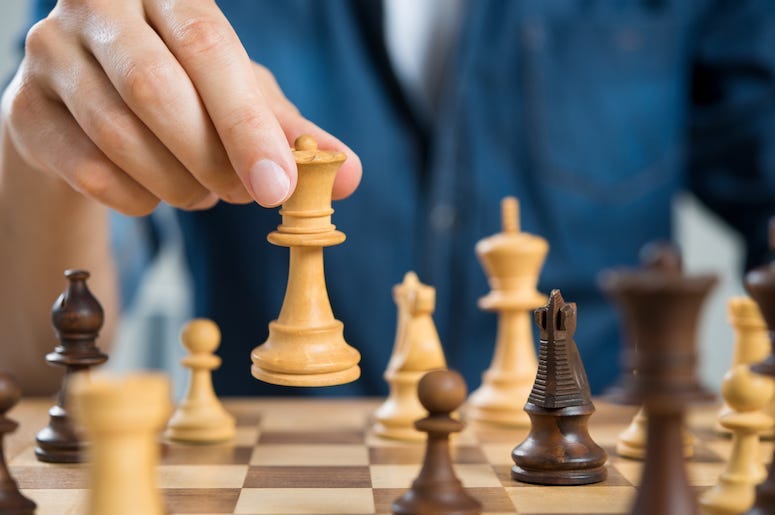 Man, Chess, Board, Queen