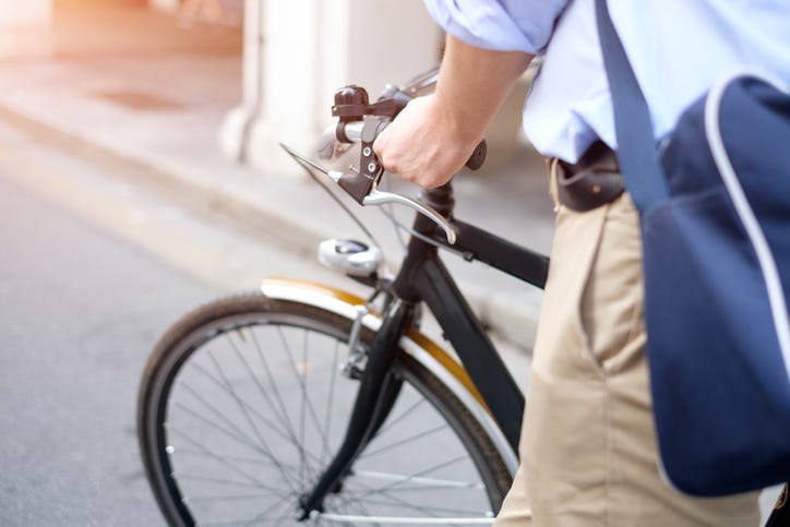 A cyclist.