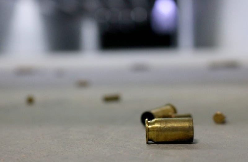 Spent bullet casings on the ground