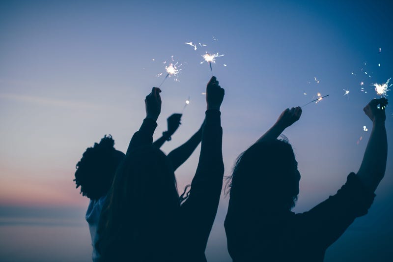 Friends celebrate July Fourth