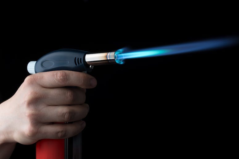 Blowtorch, Flame, Manual Gas Burner