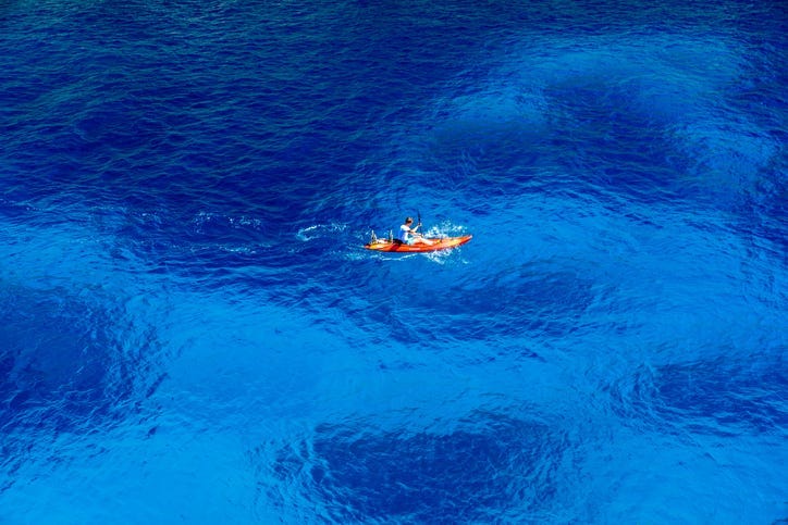 Kayaking in beautiful bay - Mallorca, Cala Figuera