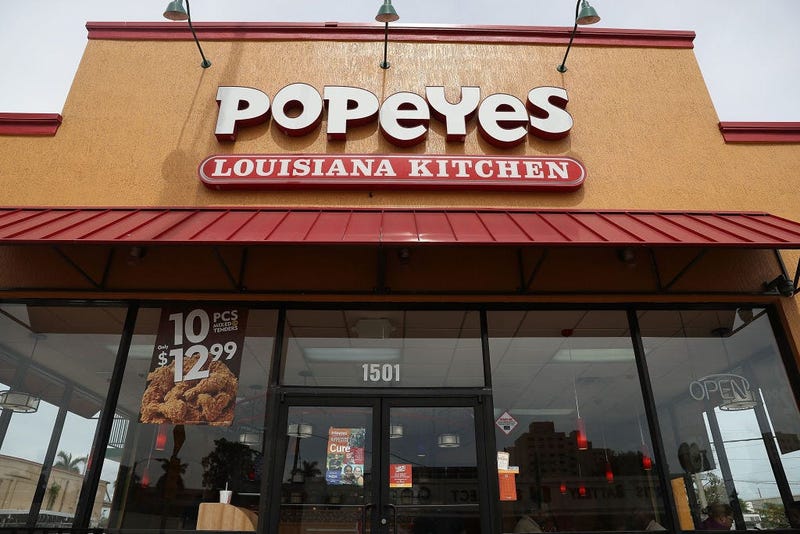 Storefront of Popeye's Chicken restaurant