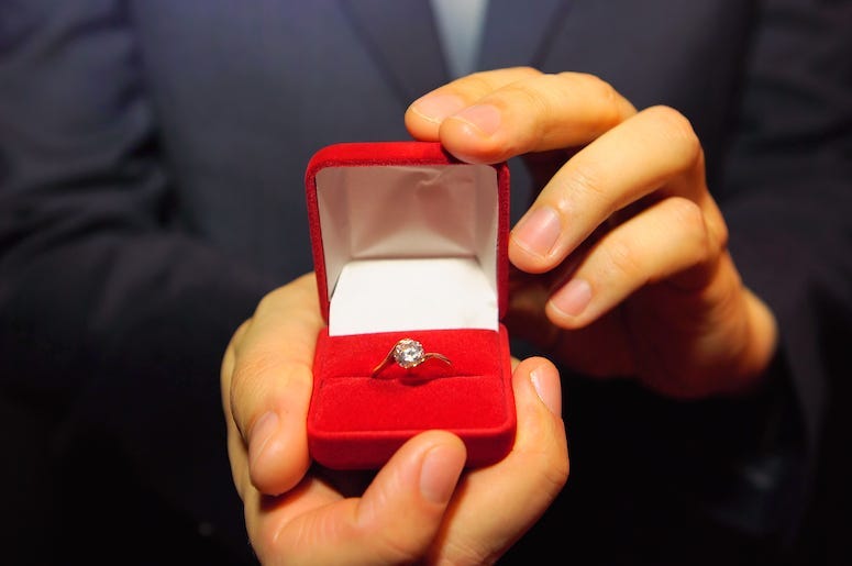 Man, Engagement Ring, Box, Ring, Proposal