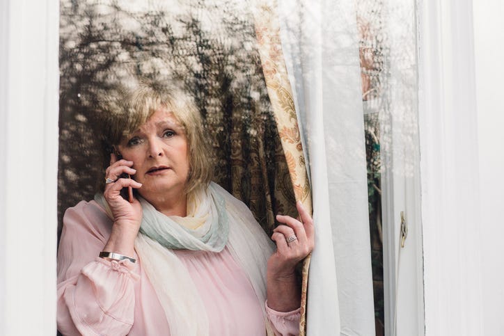 Woman Calling the Police