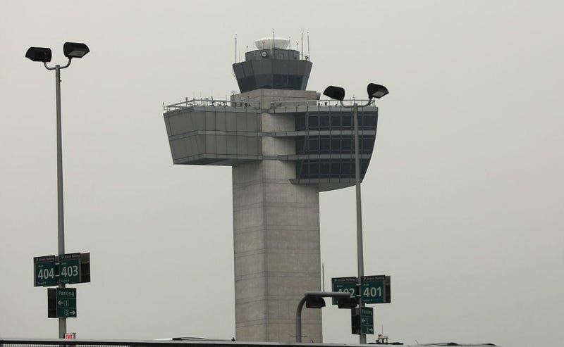 An air traffic control tower stands at John F. Kennedy International Airport (JFK) on June 5, 2017 in New York City.