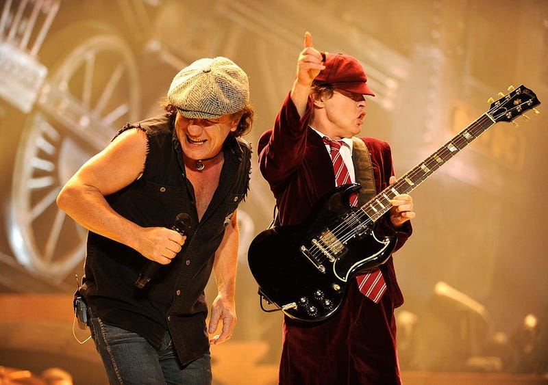 Brian Johnson and Angus Young
