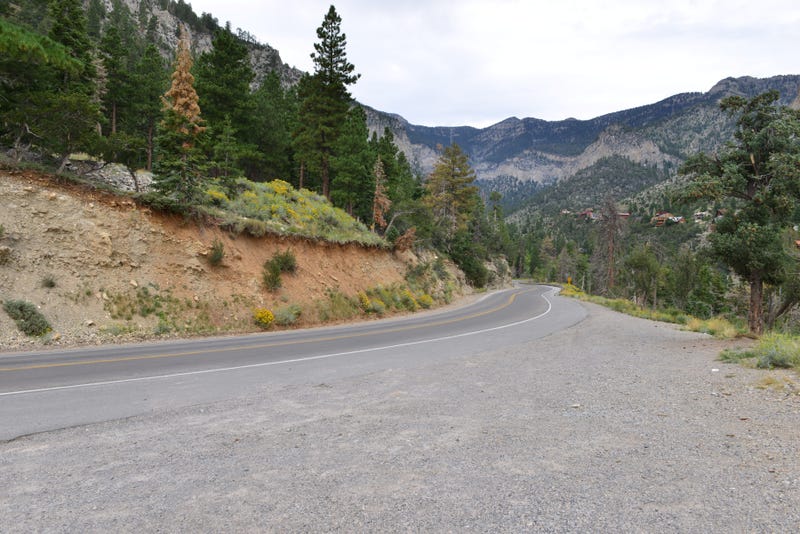 Kyle Canyon Road heading west toward Mt. Charleston
