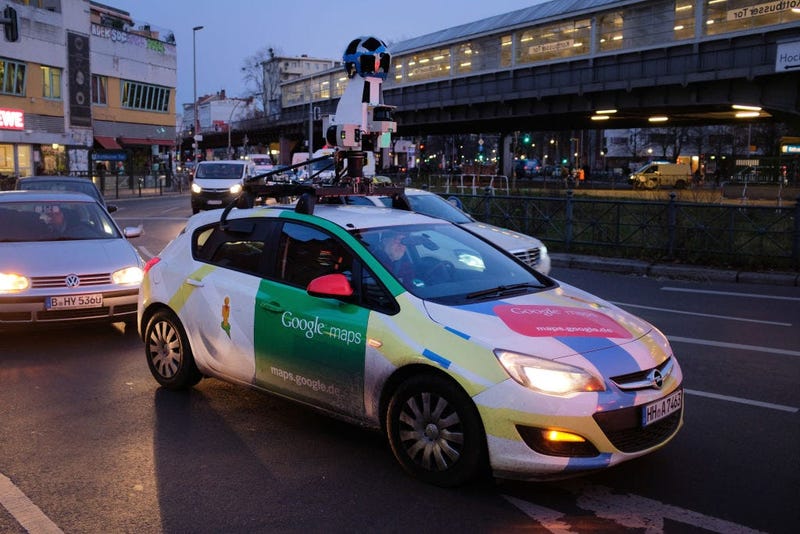 A Google Maps Street View car
