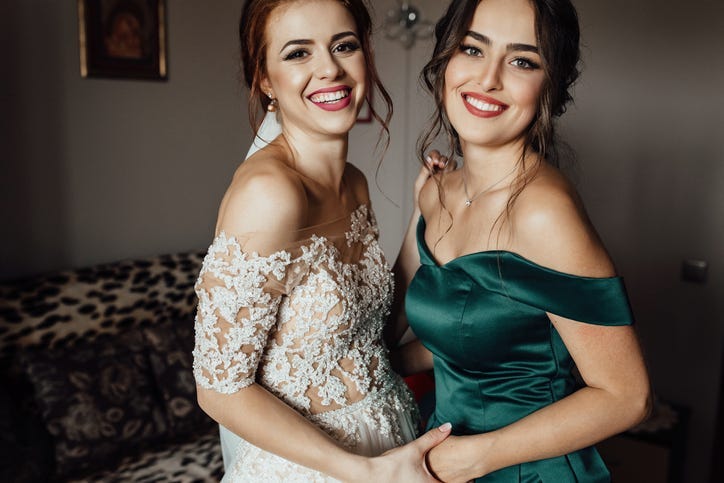 Bride with Maid of Honor