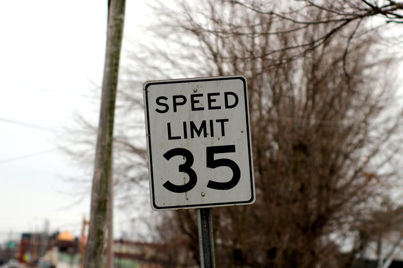 Speed limit 35 mph sign