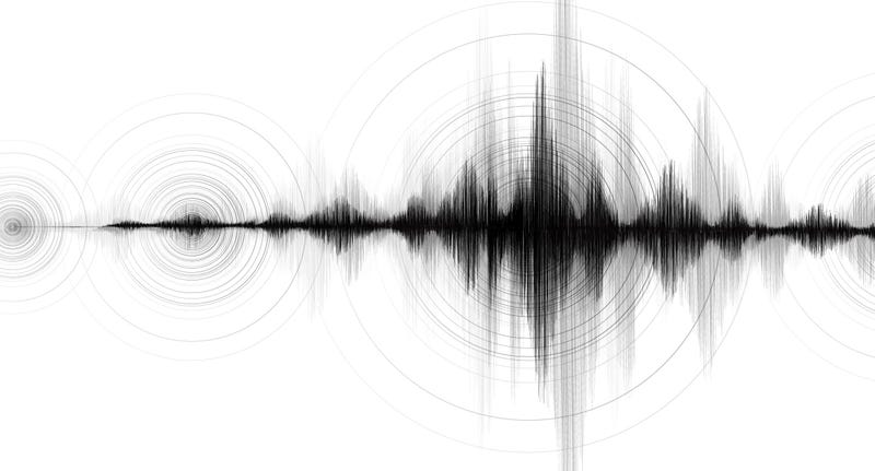 Earthquake frequency wave graph