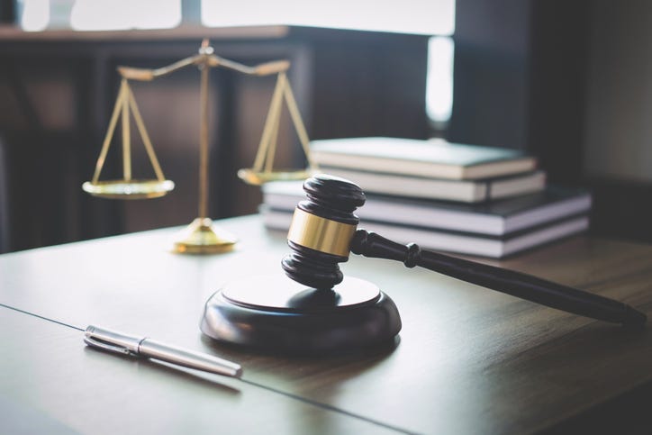 Gavel with scales of justice